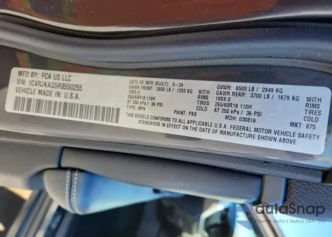 2024 Jeep Grand Cherokee L Laredo from USA, damaged, VIN 1C4RJKAG5R8550255